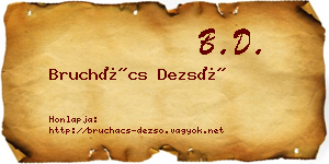 Bruchács Dezső névjegykártya